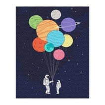 플레이어바웃 DIY 명화 그리기 세트 40 x 50 cm, 우주 여행