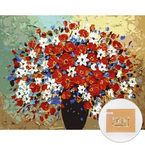 아트조이 DIY 명화그리기 가로형 50 x 40cm, 화병의 꽃