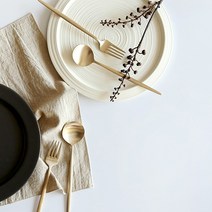 놋담 방짜 유기 양식 디저트 커트러리 2인 세트, 스푼 2개   포크 2개