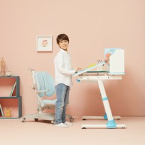 라베스토 높이각도조절 어린이책상 CD02S + 높낮이조절 어린이의자 CC01 세트 방문설치, 블루