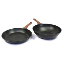 키친아트 IH모던 프라이팬 2종 세트, 블랙, 프라이팬 28cm + 궁중팬 28cm