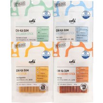 꼬뜨 강아지용 치카껌 4종 세트, 크랜베리, 콜라겐, 포스, 클로렐라, 1세트
