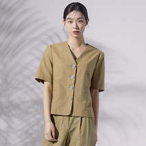 미쏘 여성용 브이넥 싱글 반팔 숏자켓