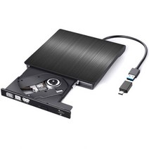 [cd롬외장] 림스테일 USB 3.0 DVD RW 멀티 외장형 ODD + C타입 젠더 세트, LM-19(BK)