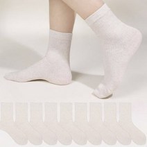 두발로 여성용 감성 골지 중목 양말 10켤레