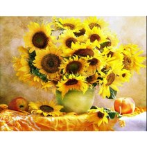 모모픽스페인팅 DIY 명화그리기 세트 40 x 50 cm, 해바라기와 사과