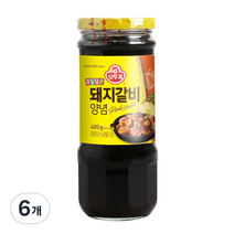 오뚜기 양념장 돼지갈비양념, 480g, 6개