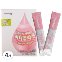 힐링 허니콜라겐, 30포, 60g, 4개