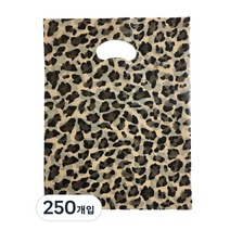 팩스타 펀칭 비닐 포장봉투 가로 25cm x 세로 35cm PE25, 호피무늬, 250개입