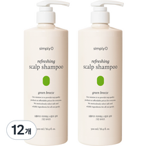 심플리오 리프레싱 스칼프 샴푸 그린 브리즈향, 500ml, 12개