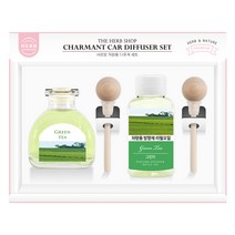 더허브샵 샤르망 차량용 디퓨저 세트 50ml 본품+리필, 그린티, 1세트