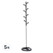 올리빙 스탠드 옷걸이 열매, 블랙, 5개