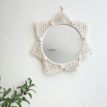 북유럽 인테리어 마크라메 삼각모양 벽거울