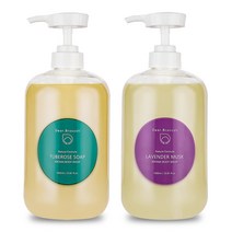 디어브로콜리 바디워시 라벤더 머스크향 1000ml + 투베로즈 솝향 1000ml 세트, 1세트