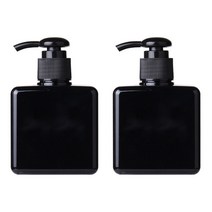 마켓A 사각 250ml 펌프 멀티 공병, 블랙, 2개