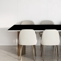 어나더 양면 가죽 방수 식탁보 모서리라운딩5mm, 블랙 + 다크, 80 x 180 cm