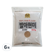 대한농산 발아현미, 800g, 6개