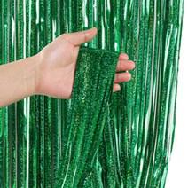 페이토 생일축하 파티 홀로그램 파티커튼 1 x 2 m, 그린, 2개