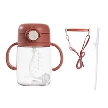 랄라비 플러스 트라이탄 빨대컵 220ml, 레드, 1개