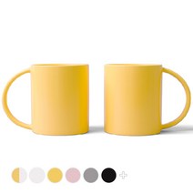 볼볼홈파티 빅머그 600ml, 치즈옐로우, 2개