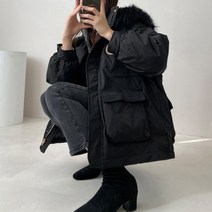 마이시즌 여성용 로머드 페이크퍼 털 패딩