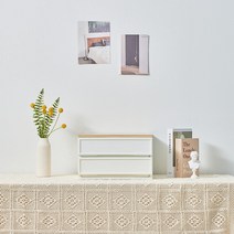 씨밀렉스 래폴드 모듈서랍장 400 레귤러 2단 S, 무디파스텔 화이트, 1개