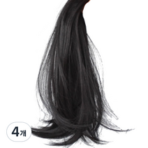 스타일하라 여성용 가연 포니테일 가발 끈묶음형 35cm, 자연블랙, 4개