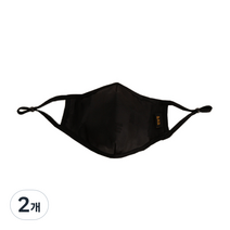 들꽃잠 인견자모 필터 입체마스크 블랙, 1개입, 2개