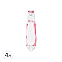 보카스 파일 삽입형 회전 손톱깎이 NC-3020F, 레드, 4개