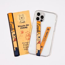 하이루프 푸와 친구들 핸드폰 스트랩 + 스티커 세트, 푸우, 1세트