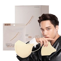 참존 톤업핏 블랙라벨 라이트 KF80 마스크 중형, 1개입, 바닐라베이지, 25개