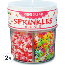이홈베이킹 러블리 미니 4종 데코 스프링클, 48g, 2개