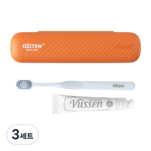 오스템 여행 휴대용 양치키트 뷰센 H 브라이트닝 치약 40g + 칫솔 세트, 3세트