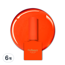 벨랑시 원스텝 젤네일 10ml, SN 29 네온 오렌지, 6개