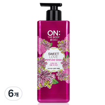 온더바디 스위트 러브 퍼퓸 바디워시, 500ml, 6개