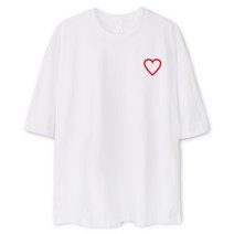 벤힛 A HEART 오버핏 반팔티셔츠