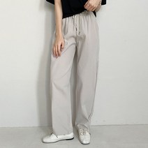 마이시즌 여성용 크램 사이드 지퍼 밴딩 팬츠