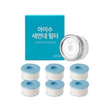 아이수 세면대필터 헤드 + 리필 6p, 1세트