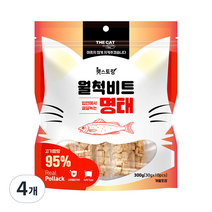 더캣 고양이 캣스토랑 칭찬놀이 생선간식 월척비트, 300g, 4개, 명태맛