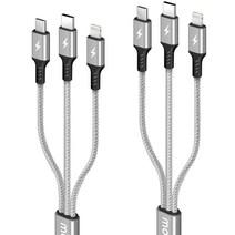 모잇 3in1 멀티 고속충전 케이블 (삼성 갤럭시 호환), 120cm, 2p