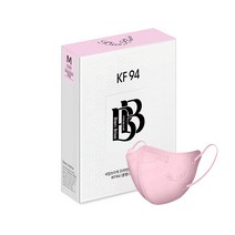 비앙브리제 프리미엄 방역용 마스크 성인용 KF94 중형, 10개입, 1개, 블로썸 핑크
