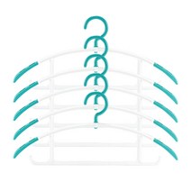 모든양품 어깨길이 조정가능한 돌아가는 옷걸이, 그린, 5개입