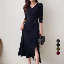 아이엠수 랑데뷰 긴팔 랩원피스