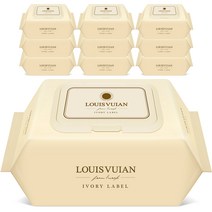 루이비앙 아이보리 저자극 엠보싱 아기물티슈 캡형, 72매, 10팩