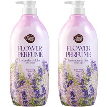 샤워메이트 플라워퍼퓸 바디워시 라벤더&라일락, 900ml, 2개
