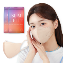 CLA 슬림핏 KF94 라이트패키지 보건용 컬러 새부리형 중형, 25개입, 2개, 스킨베이지