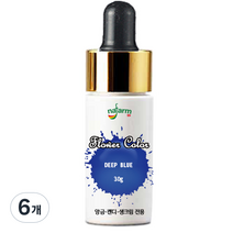 내팜 플라워 아이싱칼라, 6개, 딥블루, 30g