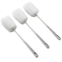 벤홈 심플 컵 물병 텀블러 세척솔, 화이트, 3개