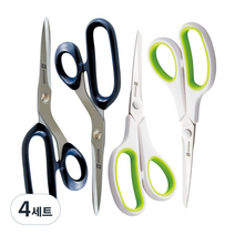 화신 710 다용도 가위 2p + 사무용 가위 대 2p, 혼합색상, 4세트