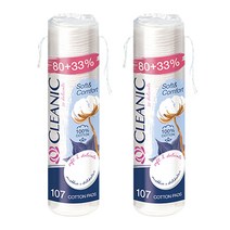 클레아닉 Pro Silk 소프트 앤 컴포트 화장솜, 107매입, 2개